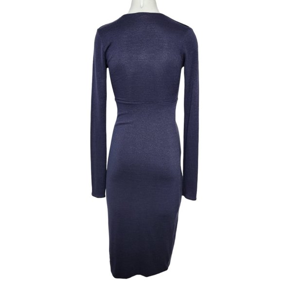 Aritzia Wilfred Free Abby Dress Blue Marled Size XS - Picture 4 of 8